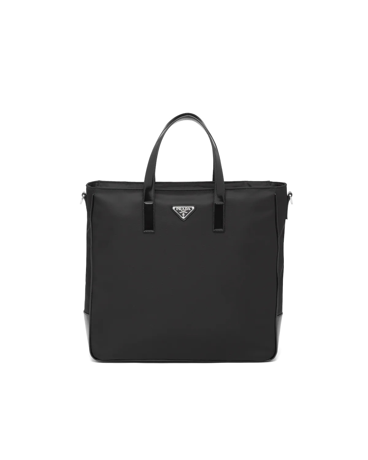 Re-Nylon and Leather tote - 1