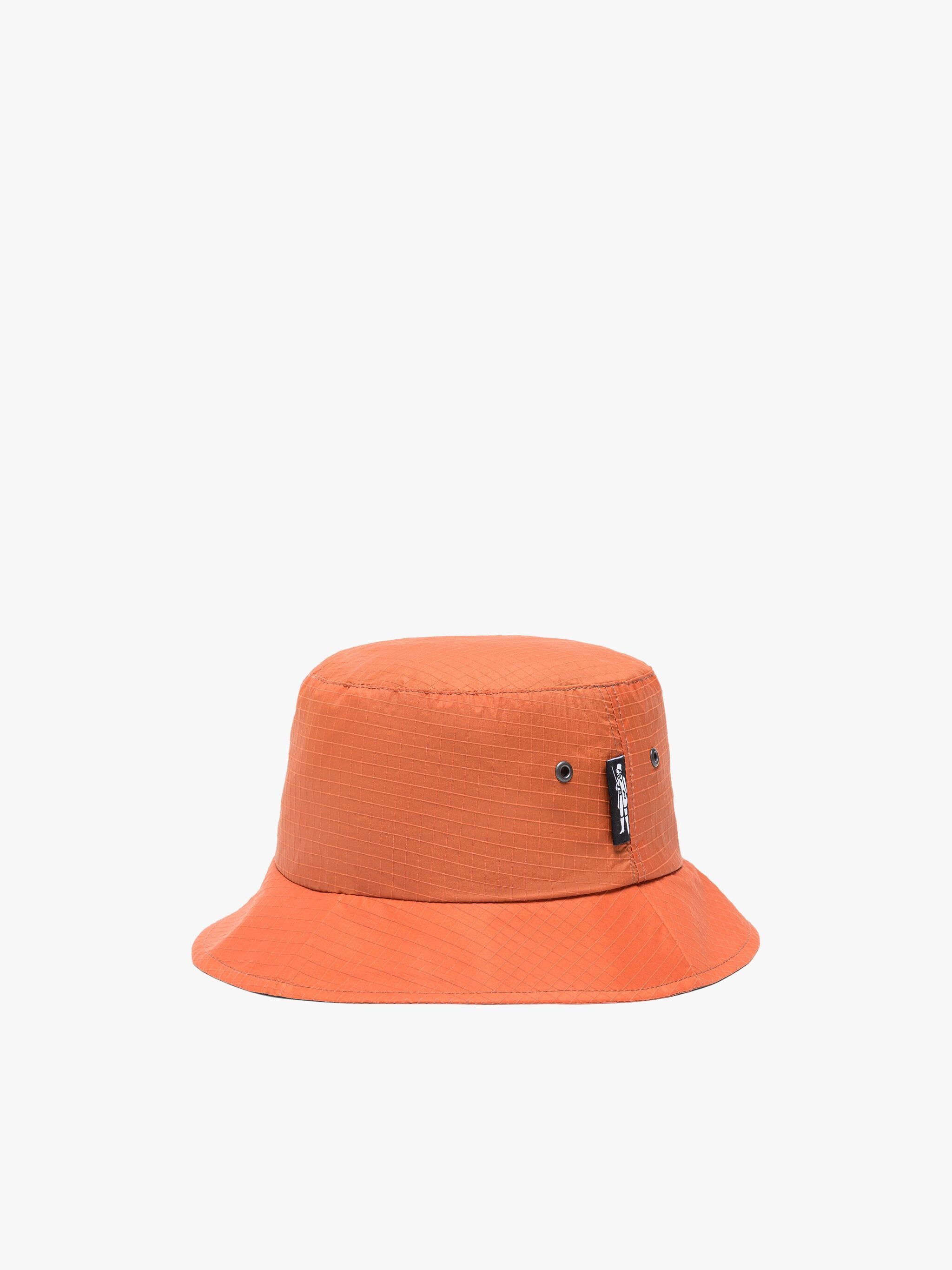 PELTING ORANGE RECYCLED NYLON BUCKET HAT - 1