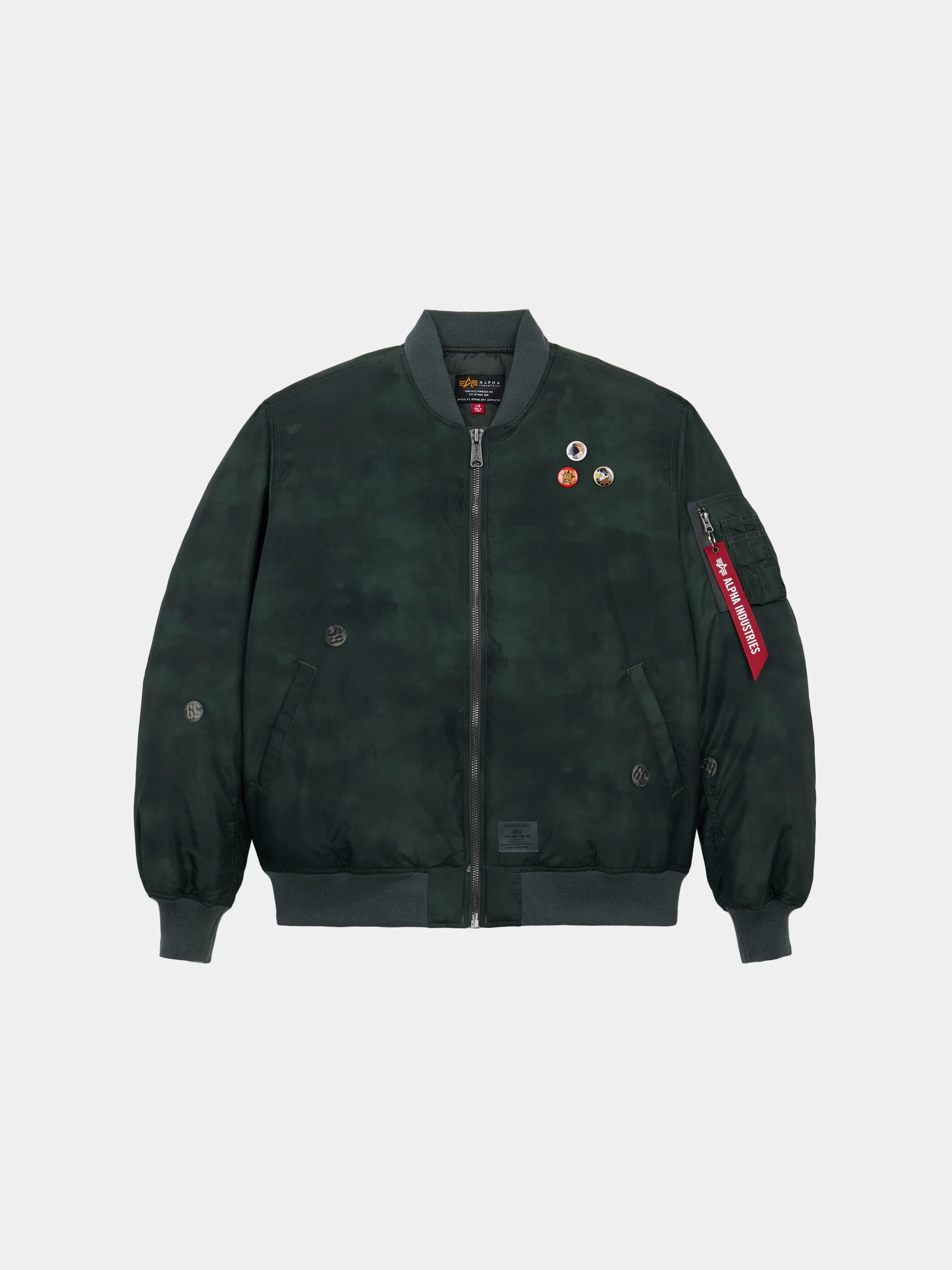MA-1 OXFORD VINTAGE PRINT BOMBER JACKET - 1