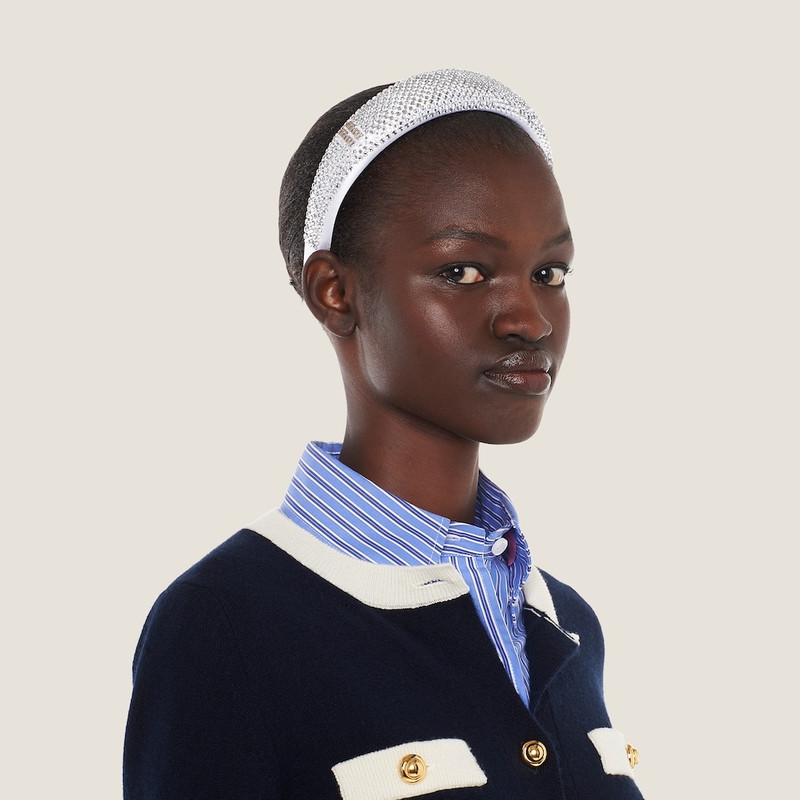 Miu Miu Satin headband with crystals outlook