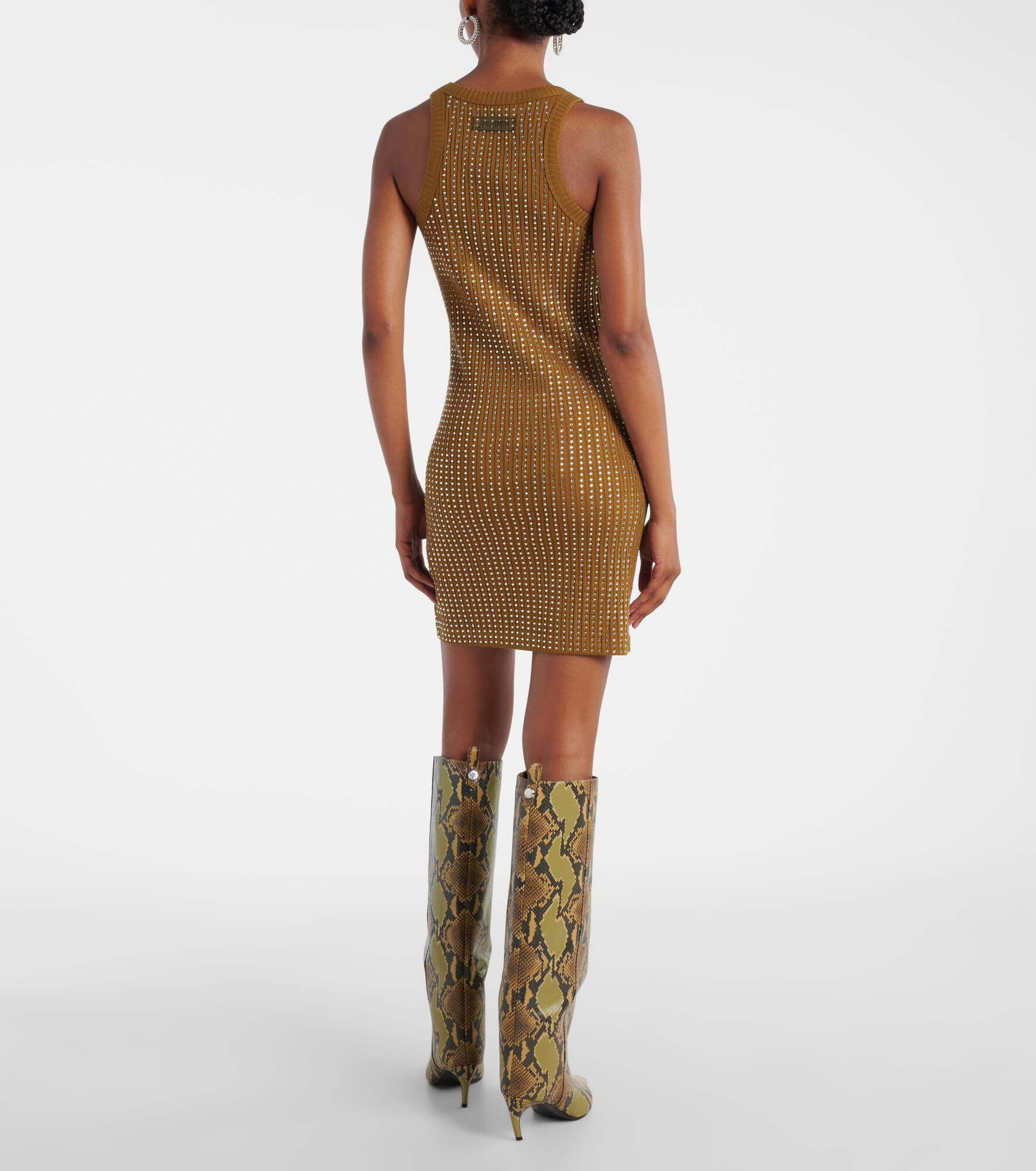Embellished cotton jersey minidress - 3