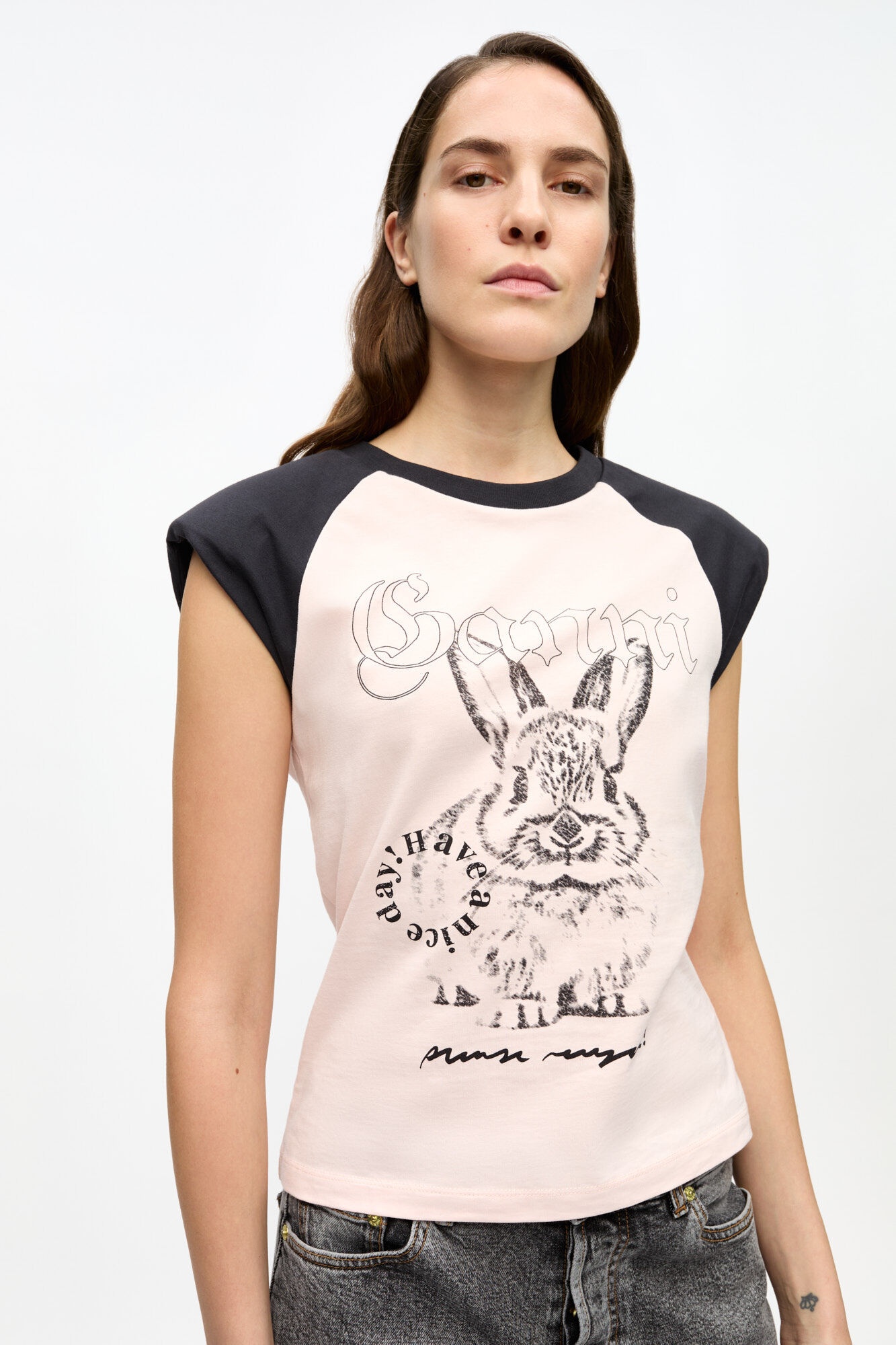PINK BASIC JERSEY BUNNY T-SHIRT - 5