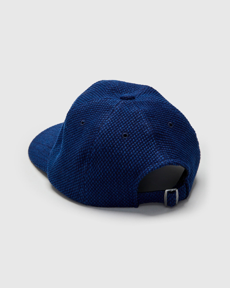 Blue Blue Japan Light Sashiko Baseball Cap in Pure Indigo outlook