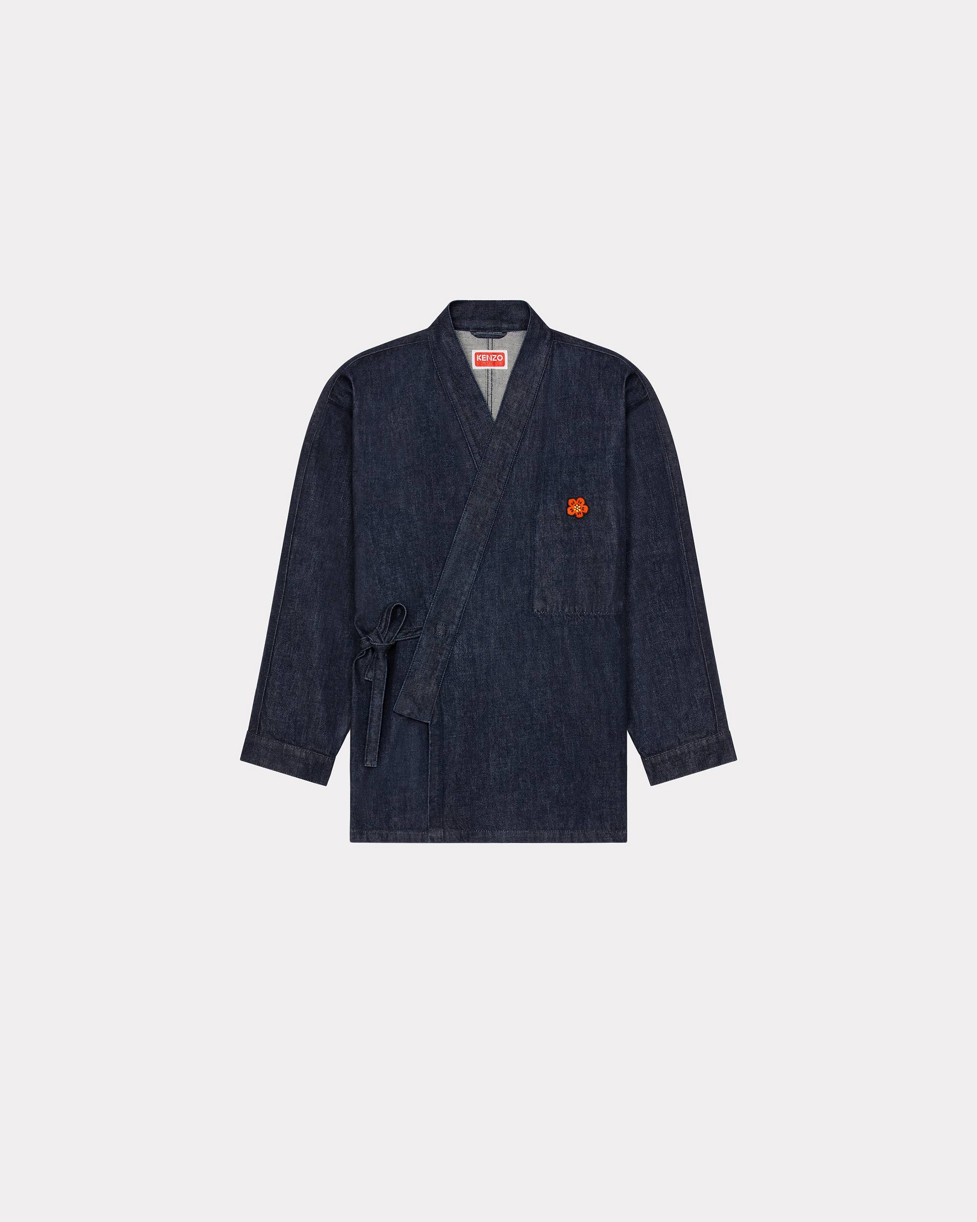 'BOKE FLOWER' Crest denim kimono jacket - 1