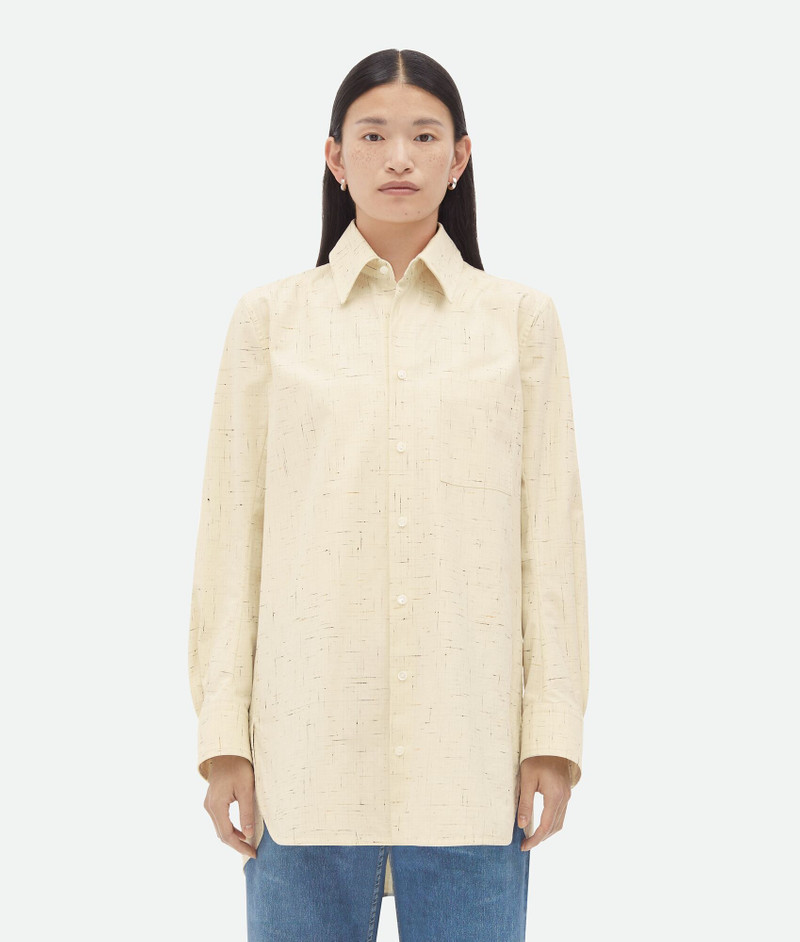 Textured Criss-Cross Cotton Shirt - 1