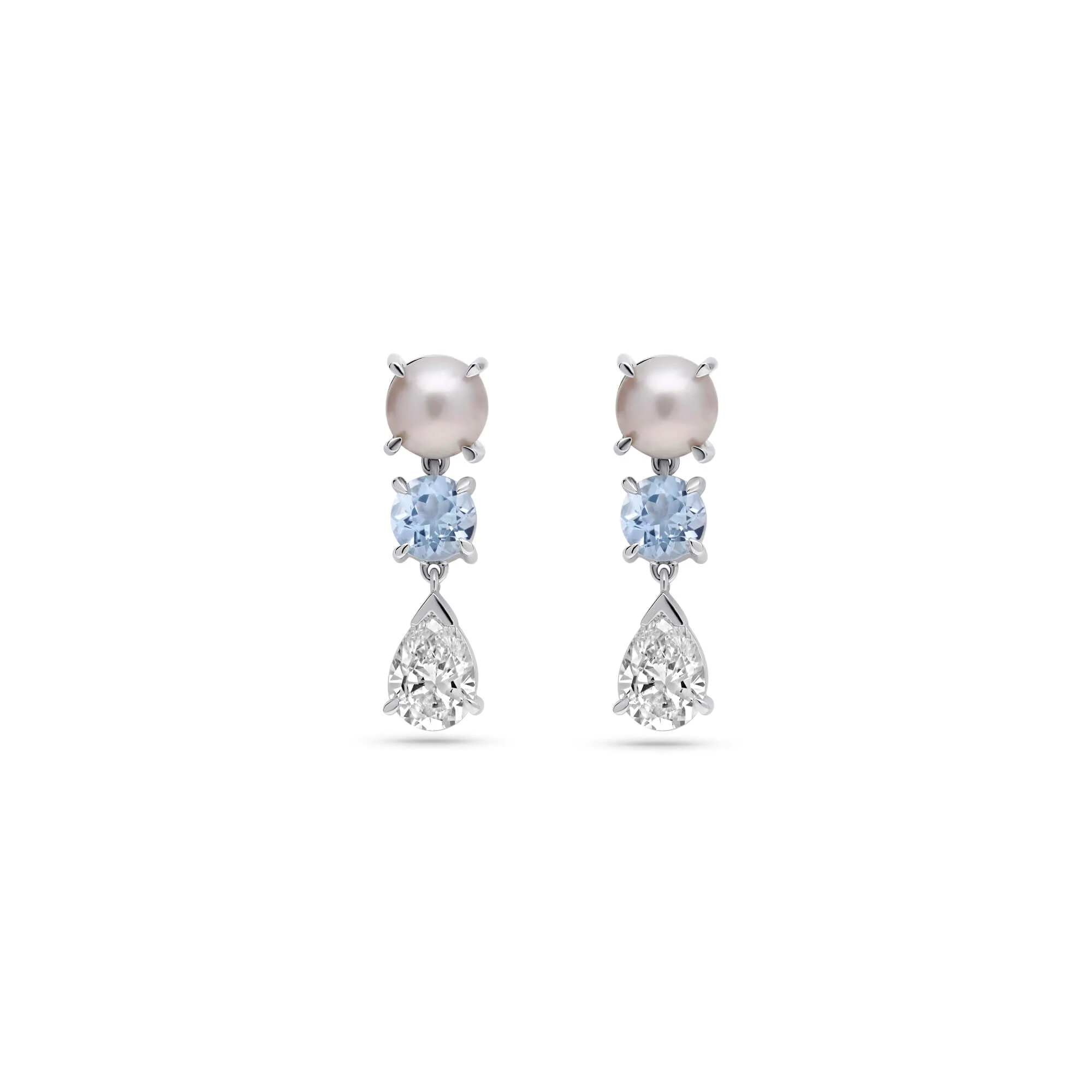 LAB-Created Le Bleu Drop Earrings - 1