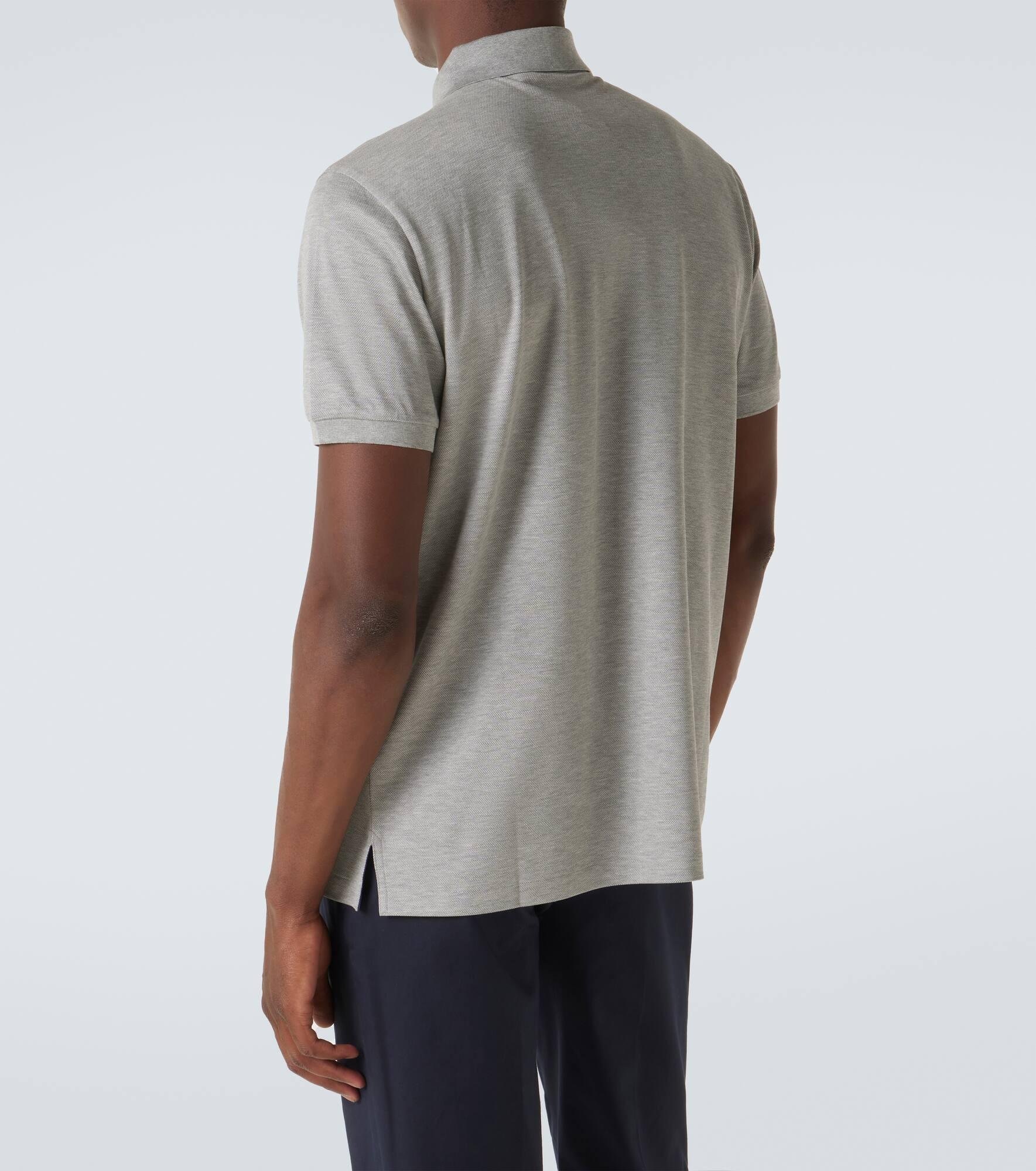 Reg cotton piqué polo shirt - 4