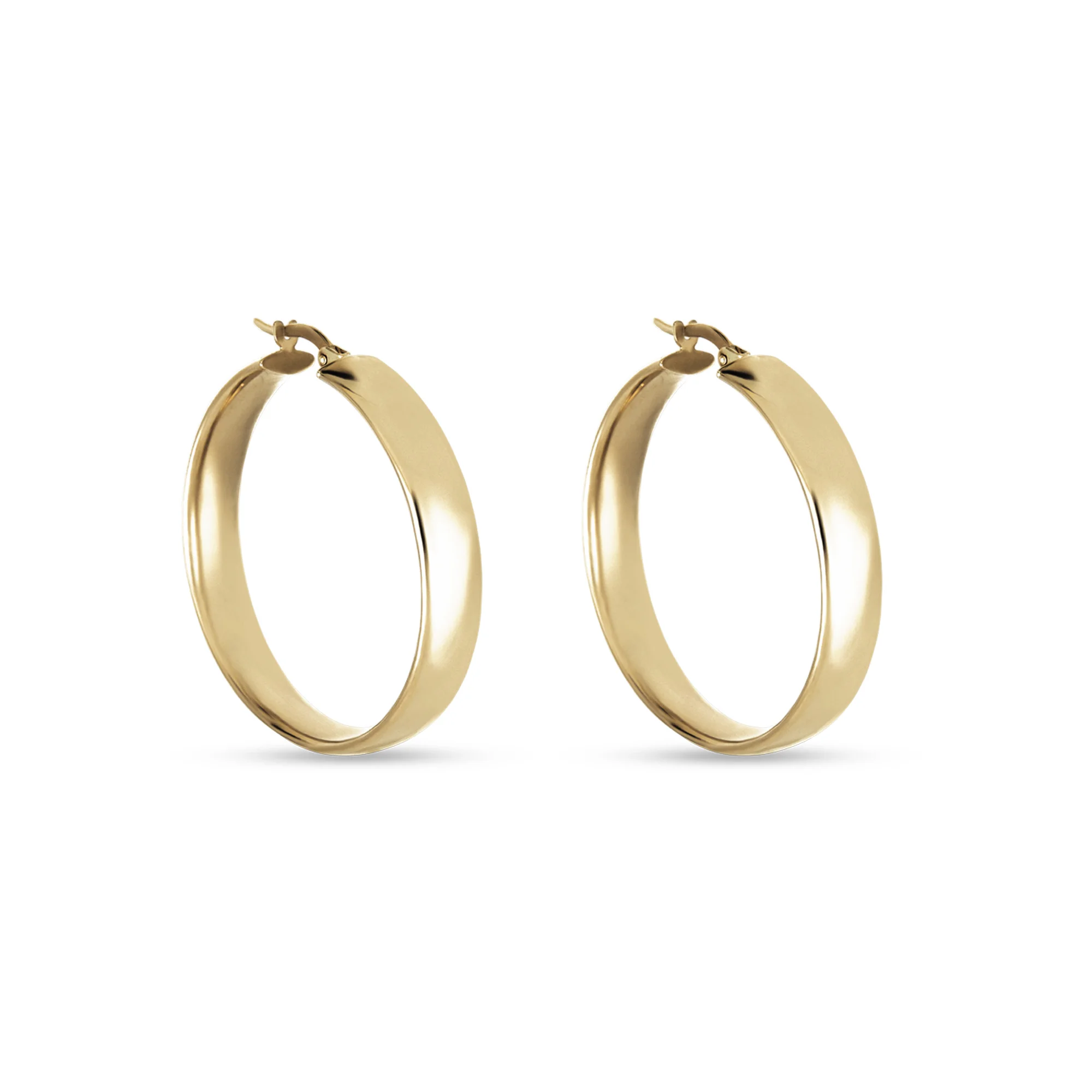 Large Gold Glider Hoops - 1