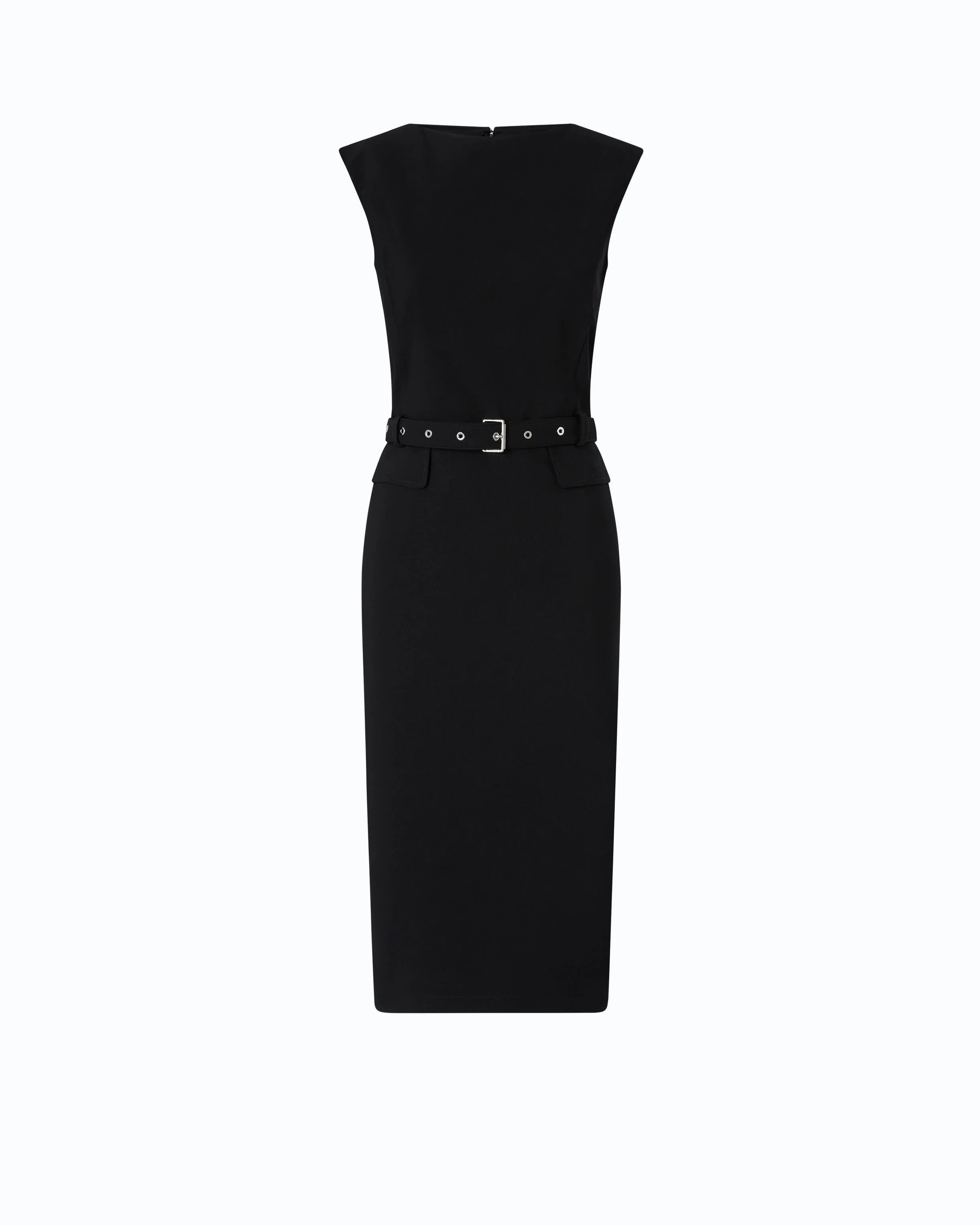 MIDI SHEATH DRESS WITH BELT - 1