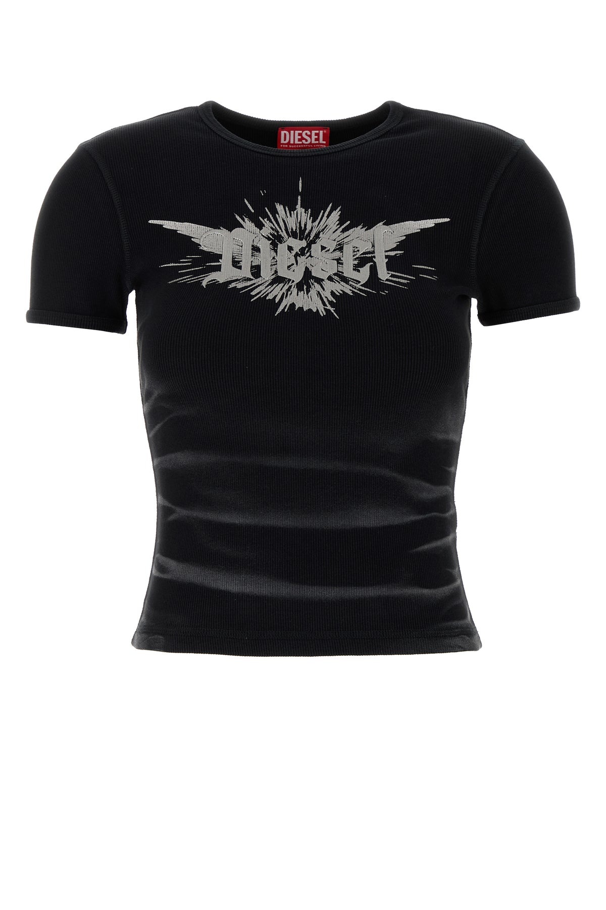 Black stretch cotton T-Ele-Long t-shirt - 1