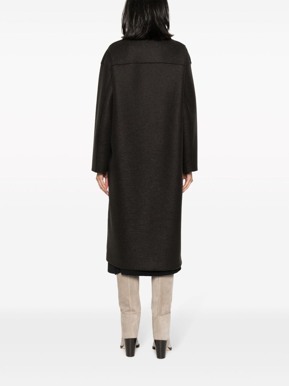 notched-lapels single-breasted coat - 4
