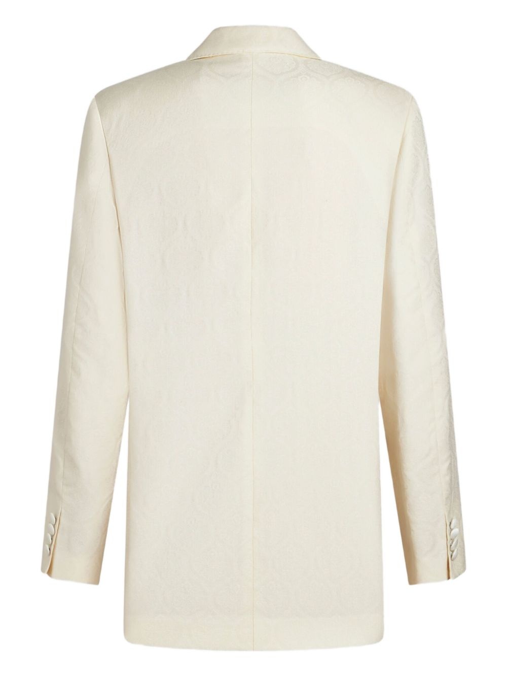 double-breasted jacquard blazer - 2