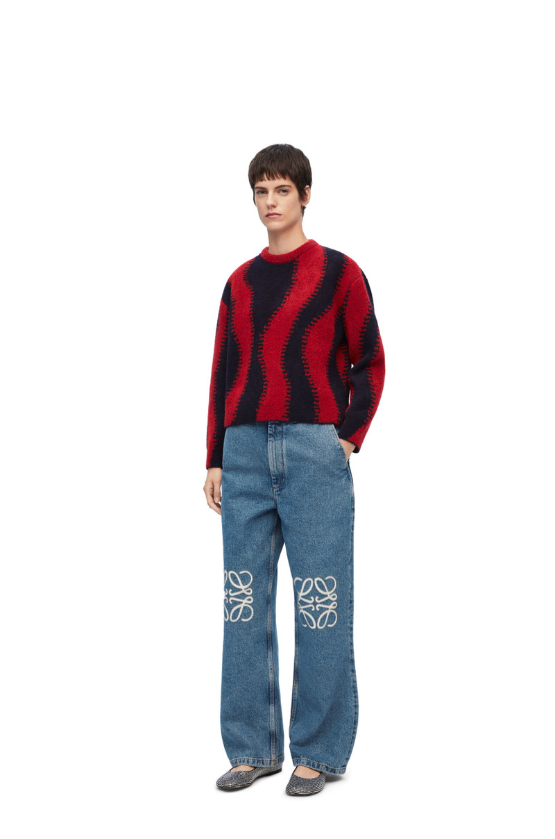 Loewe Anagram baggy jeans in denim outlook