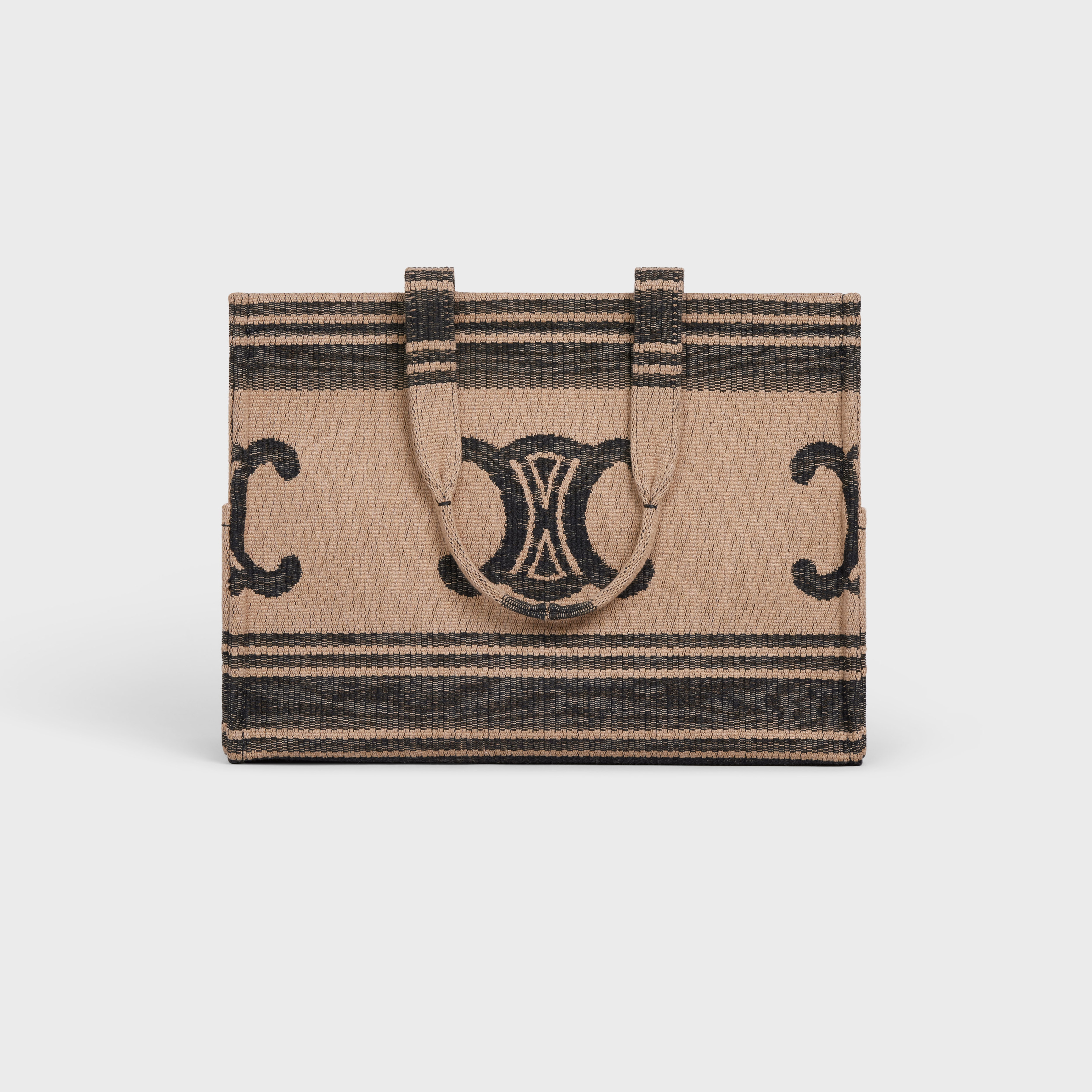 Large Cabas Thais in Textile with Triomphe and calfskin - 1