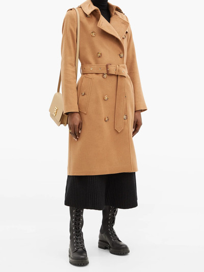 Burberry Kensington pressed-cashmere trench coat outlook