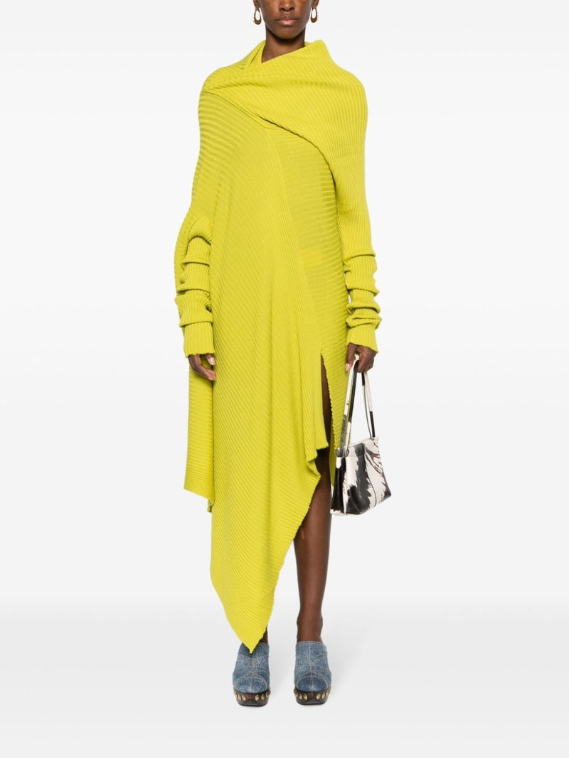 MARQUES’ALMEIDA draped merino wool midi dress outlook