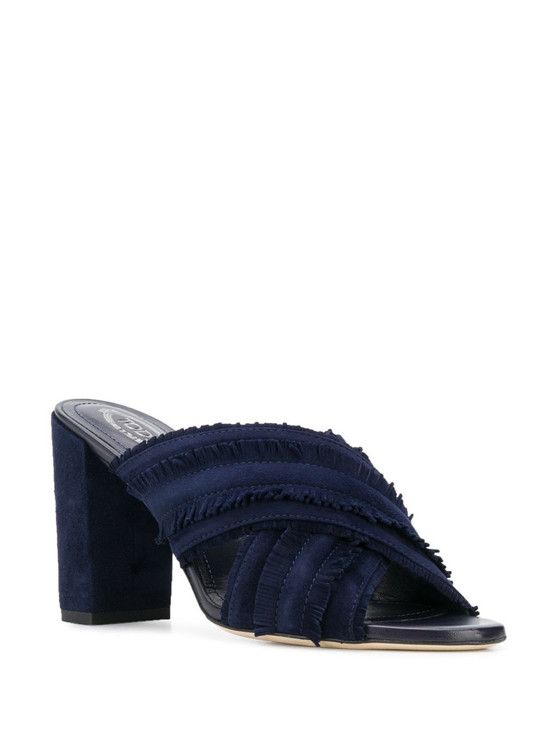 Tod's fringed suede sandals outlook
