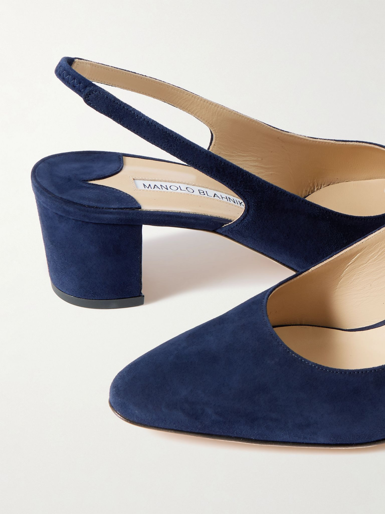 Allurasan 50 suede slingback pumps Navy - 4