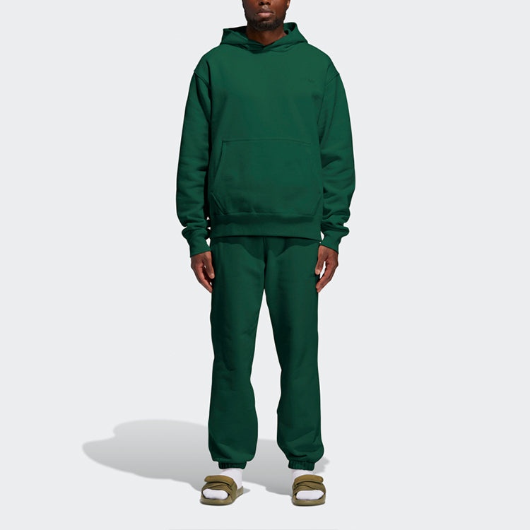 adidas originals x Pw Basics Hood Embroidered Monogrammed Hooded Sweater Unisex Green GM1944 - 6