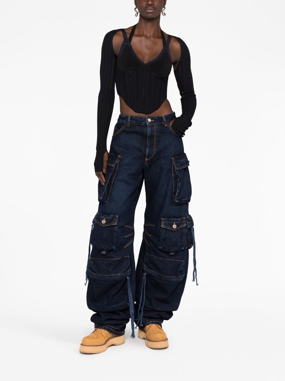 Fern wide-leg cargo jeans - 2