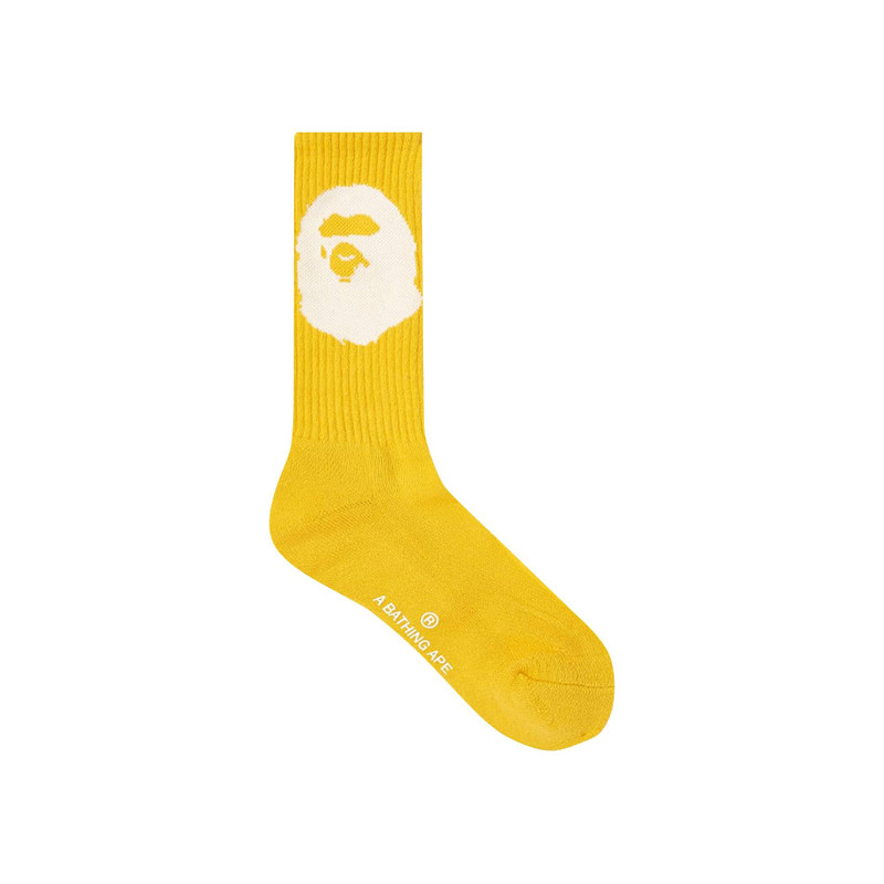 BAPE Big Ape Head Socks 'Yellow' - 1