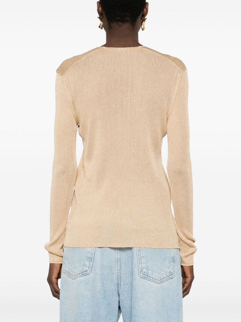 ribbed V-neck jumper 4