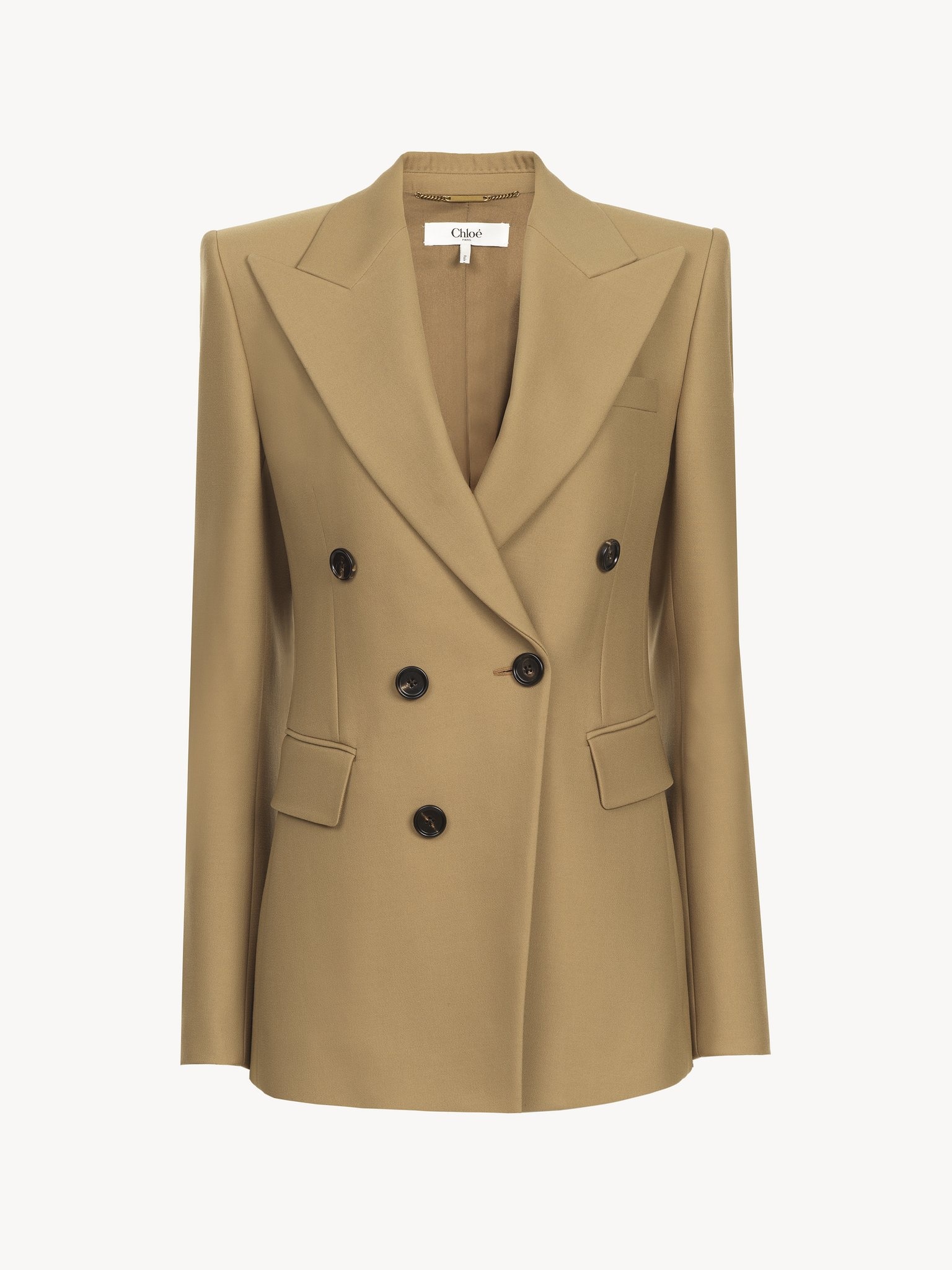 TAILORED JACKET IN WOOL GRAIN DE POUDRE - 2