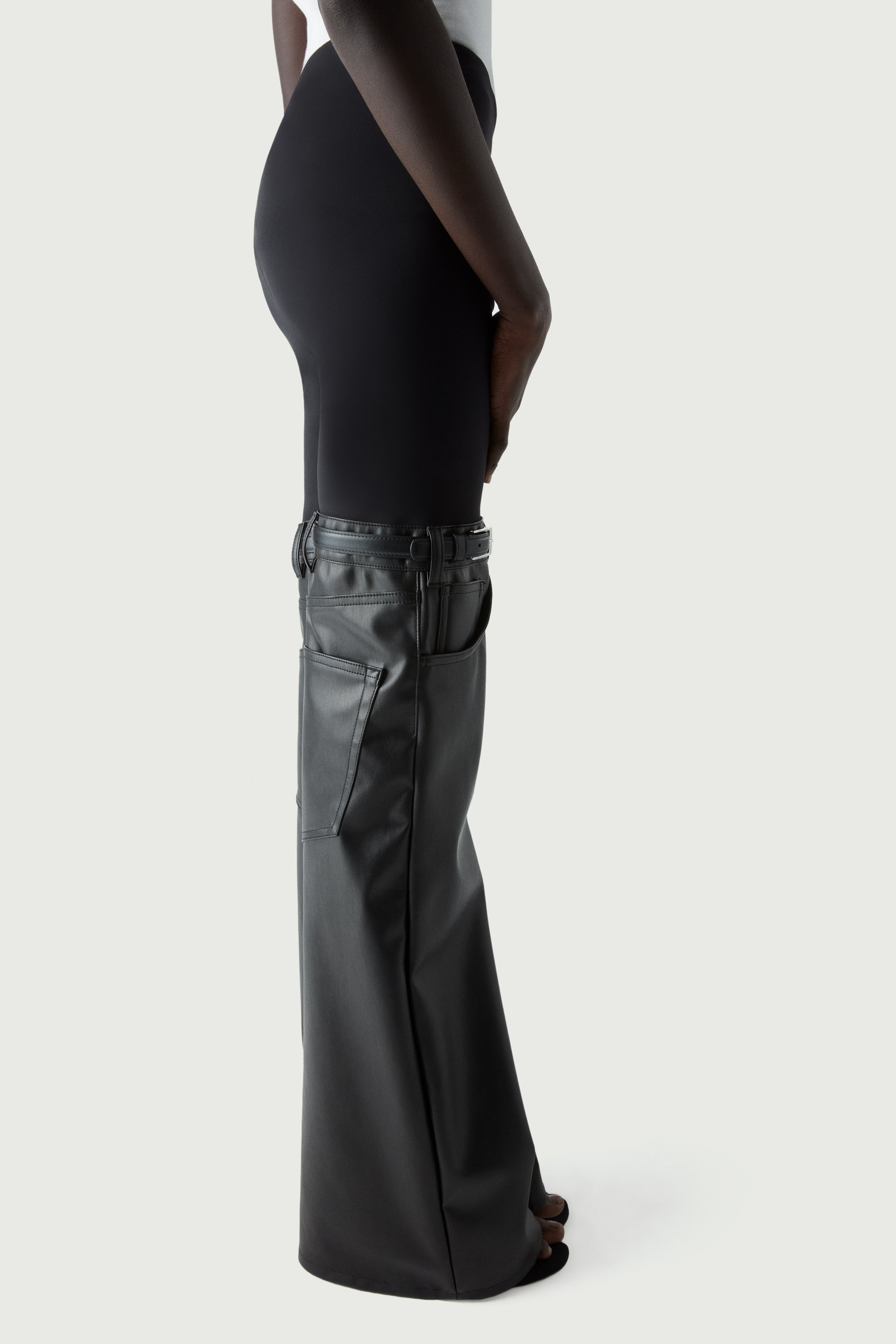 Hybrid Flare Faux Leather Trousers - 2