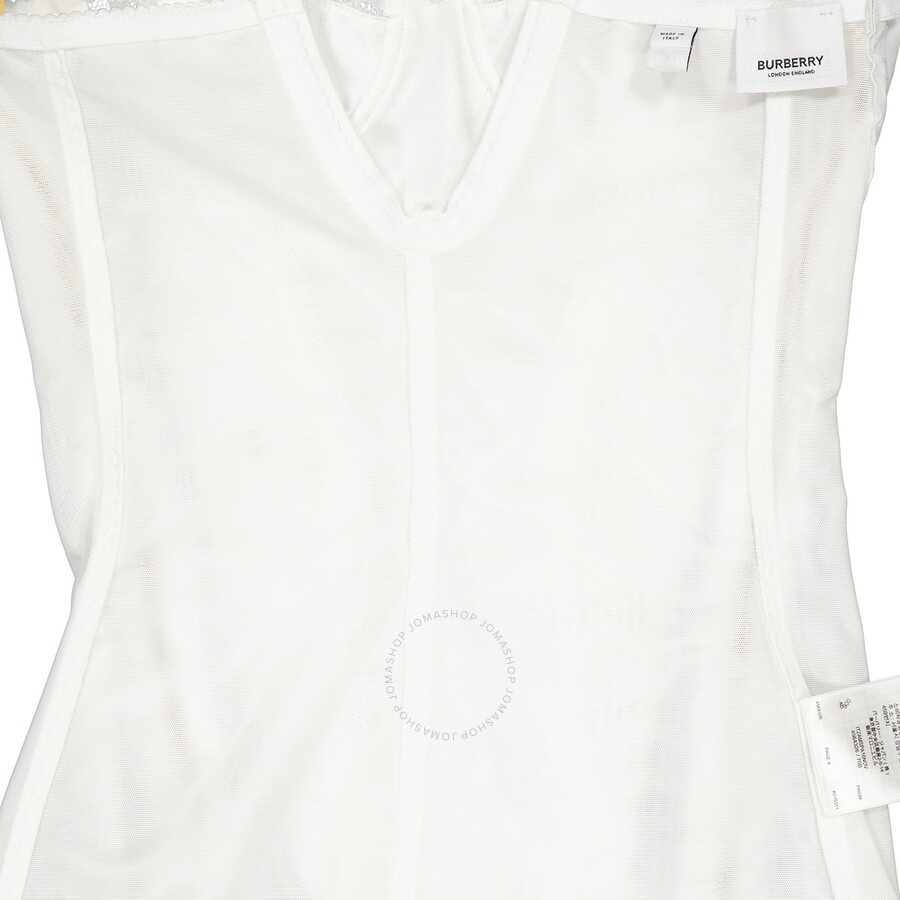 Burberry Optic White Lace Corset Top - 7