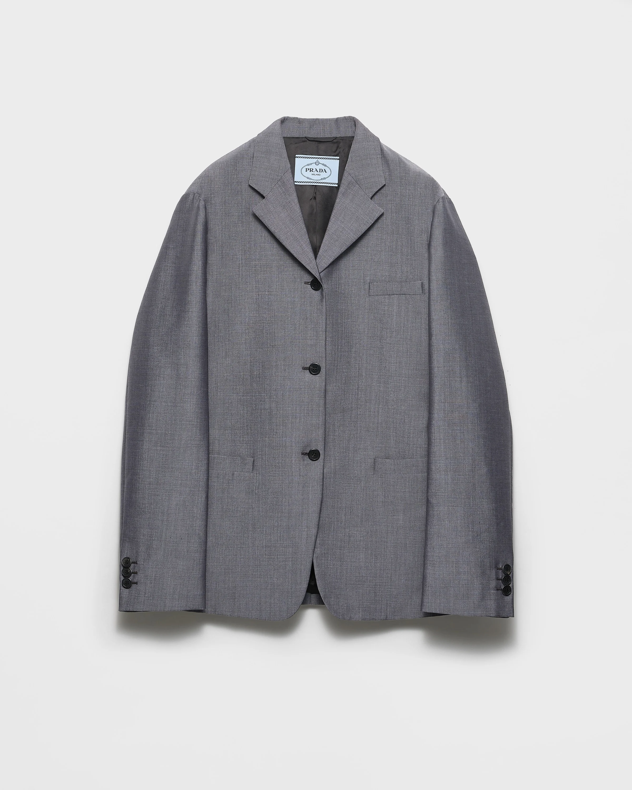 Single-breasted kid mohair jacket - 1