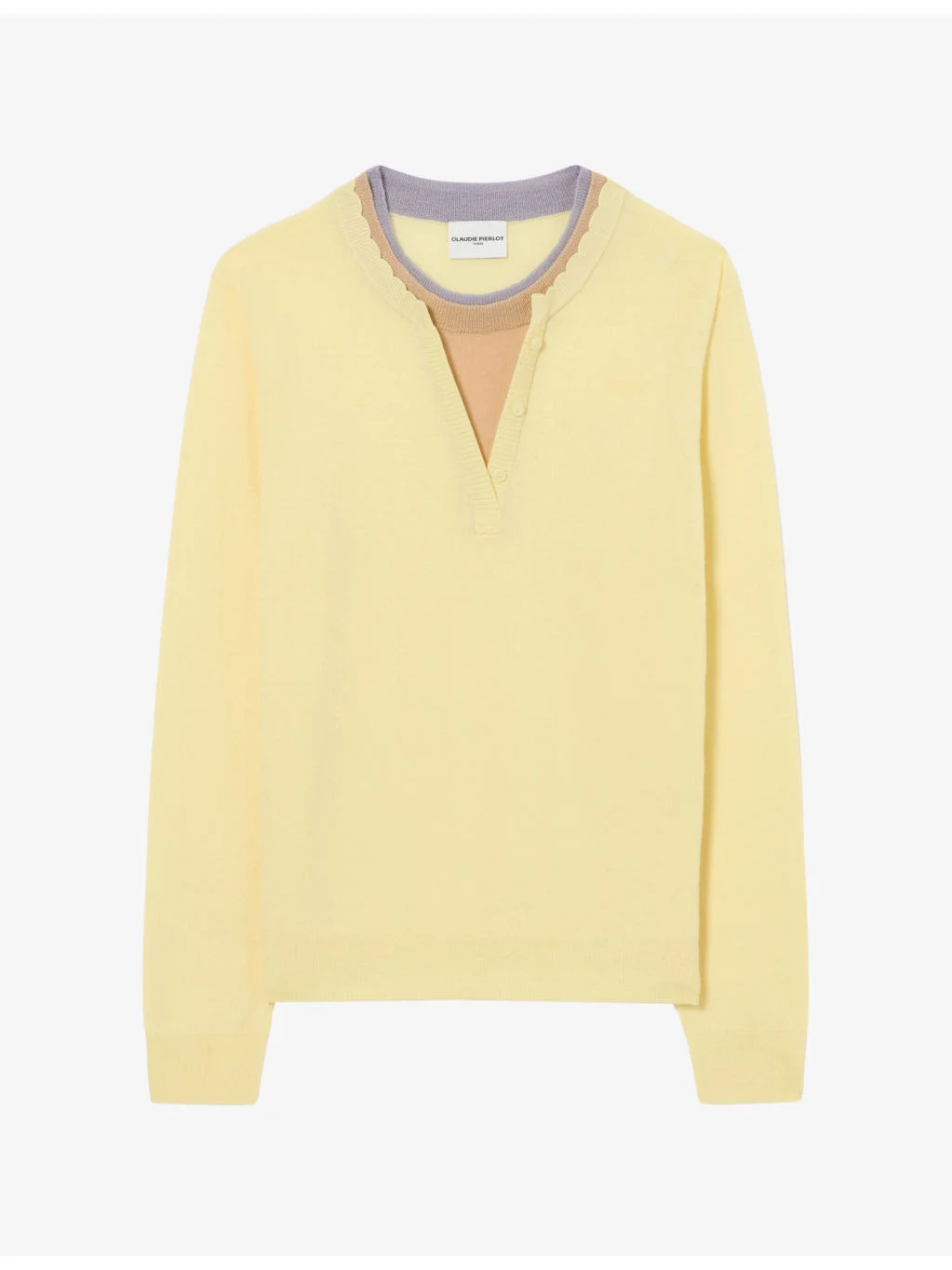 Layered Round-Neck Wool Jumper - 1