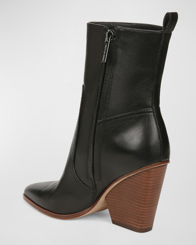 VERONICA BEARD Logan Leather Ankle Boots outlook