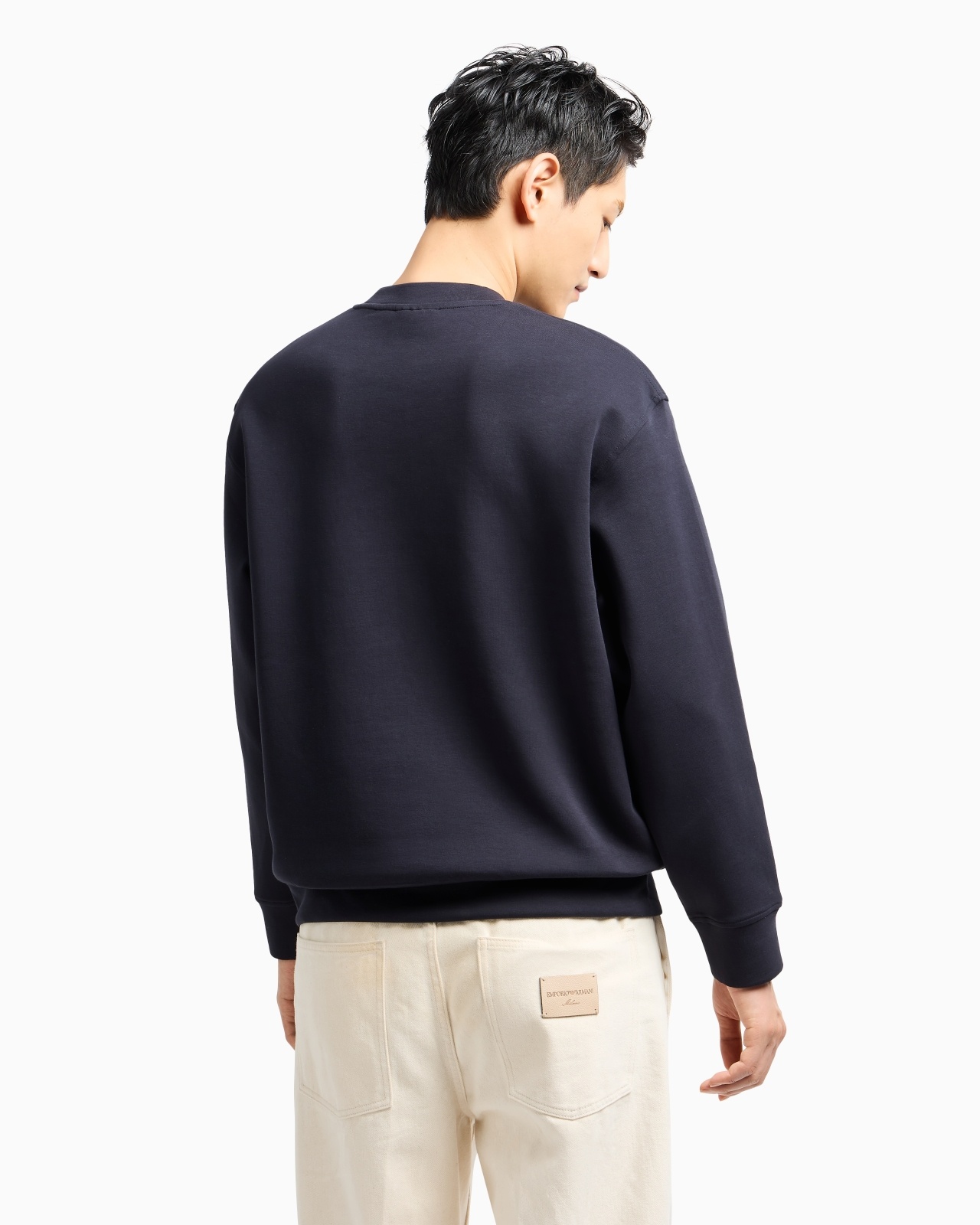 DOUBLE-JERSEY SWEATSHIRT WITH LOGO EMBROIDERY - 3