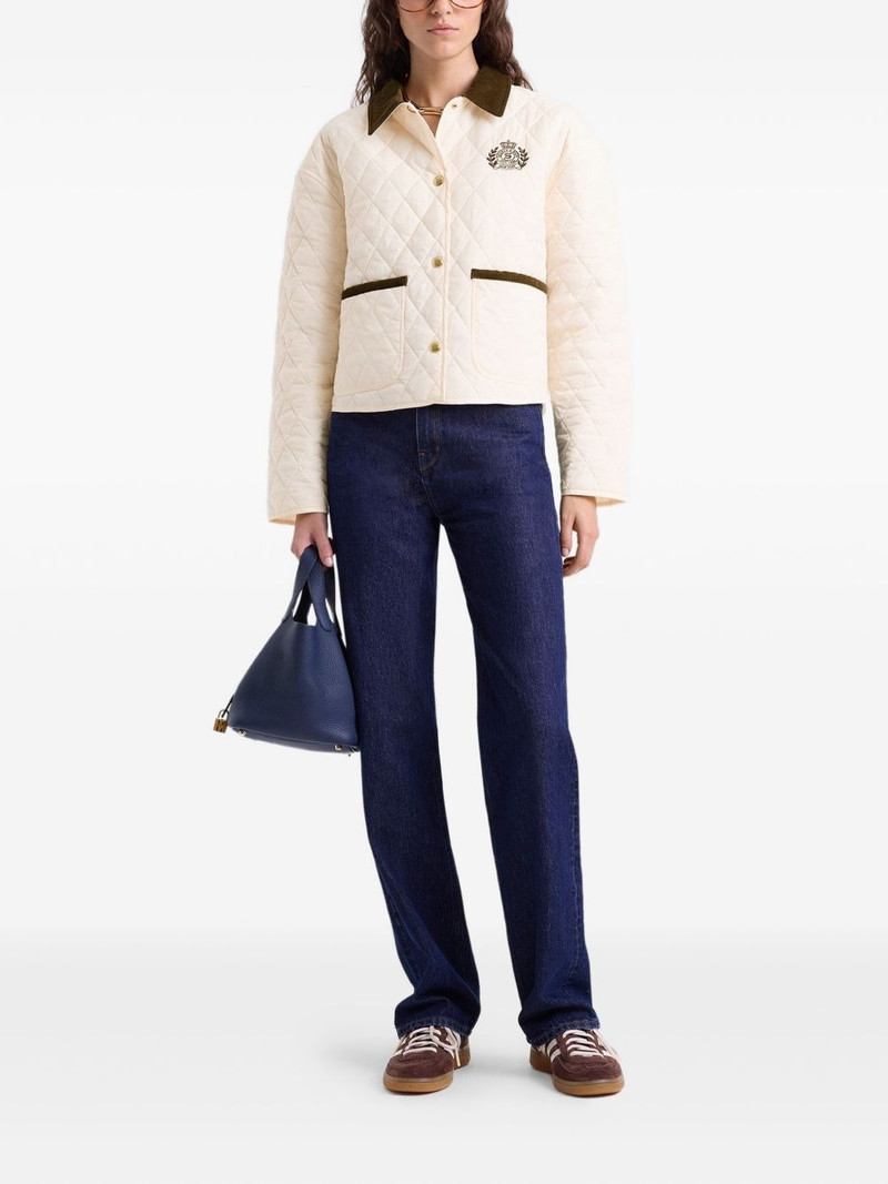 Sporty & Rich quilted embroidered puffer jacket outlook