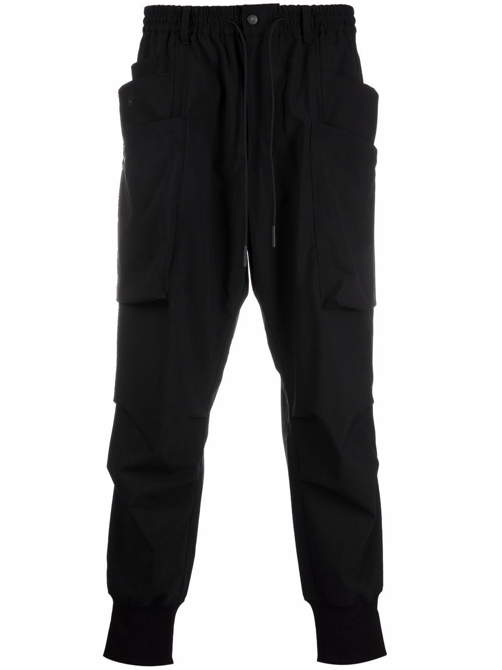 multiple-pocket drawstring-waist track pants - 1