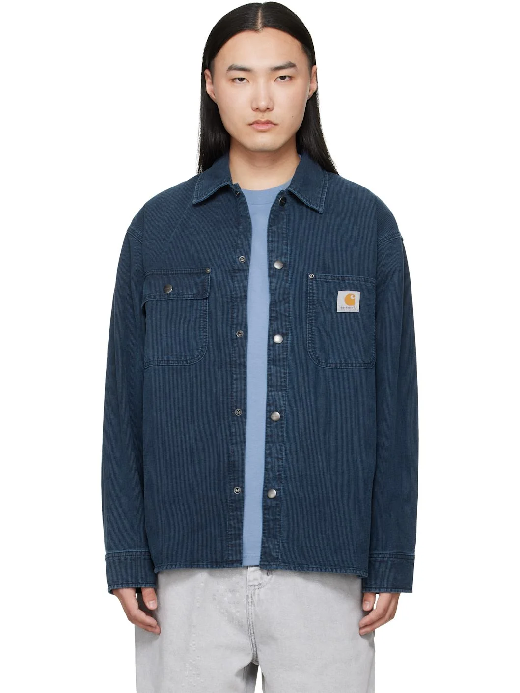 Blue Parrish Corduroy Overshirt - 1