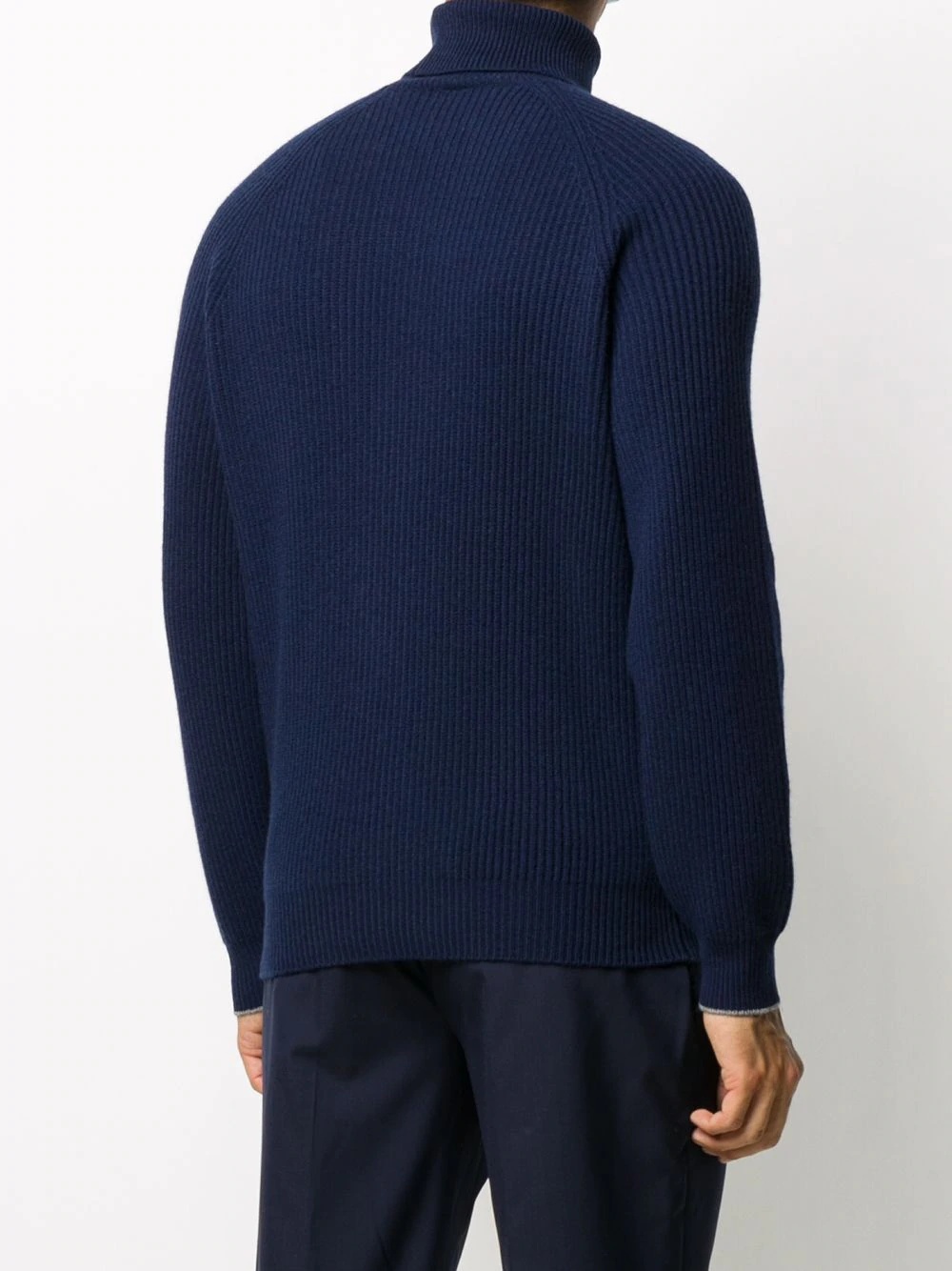 ribbed roll neck sweater - 4