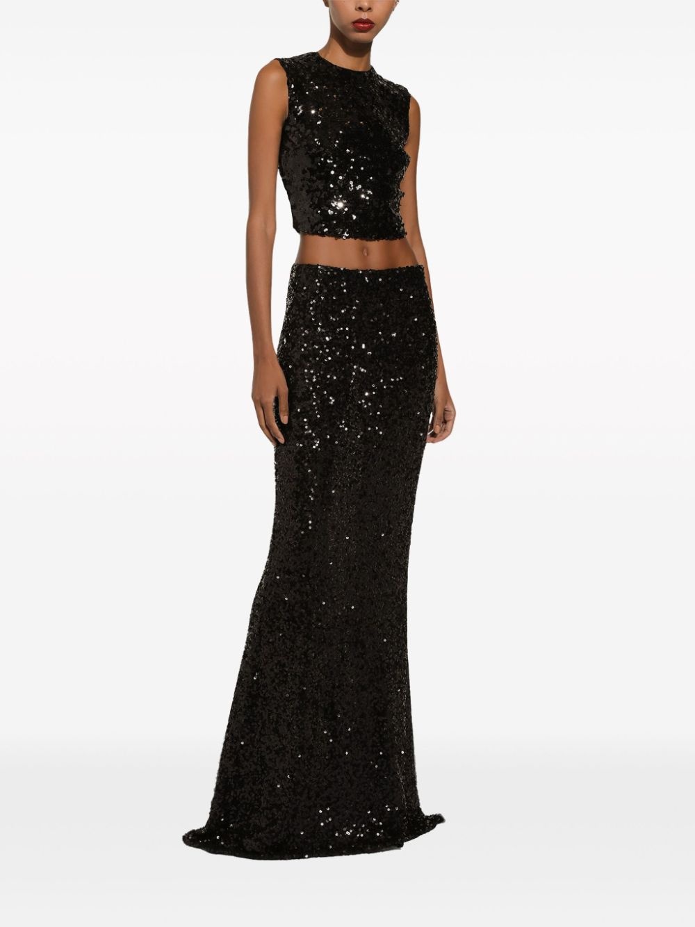 sequinned mermaid maxi skirt - 3