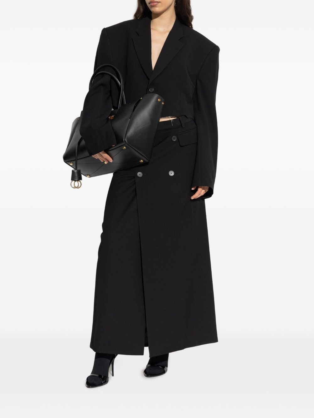 single-breasted notched lapels blazer - 2