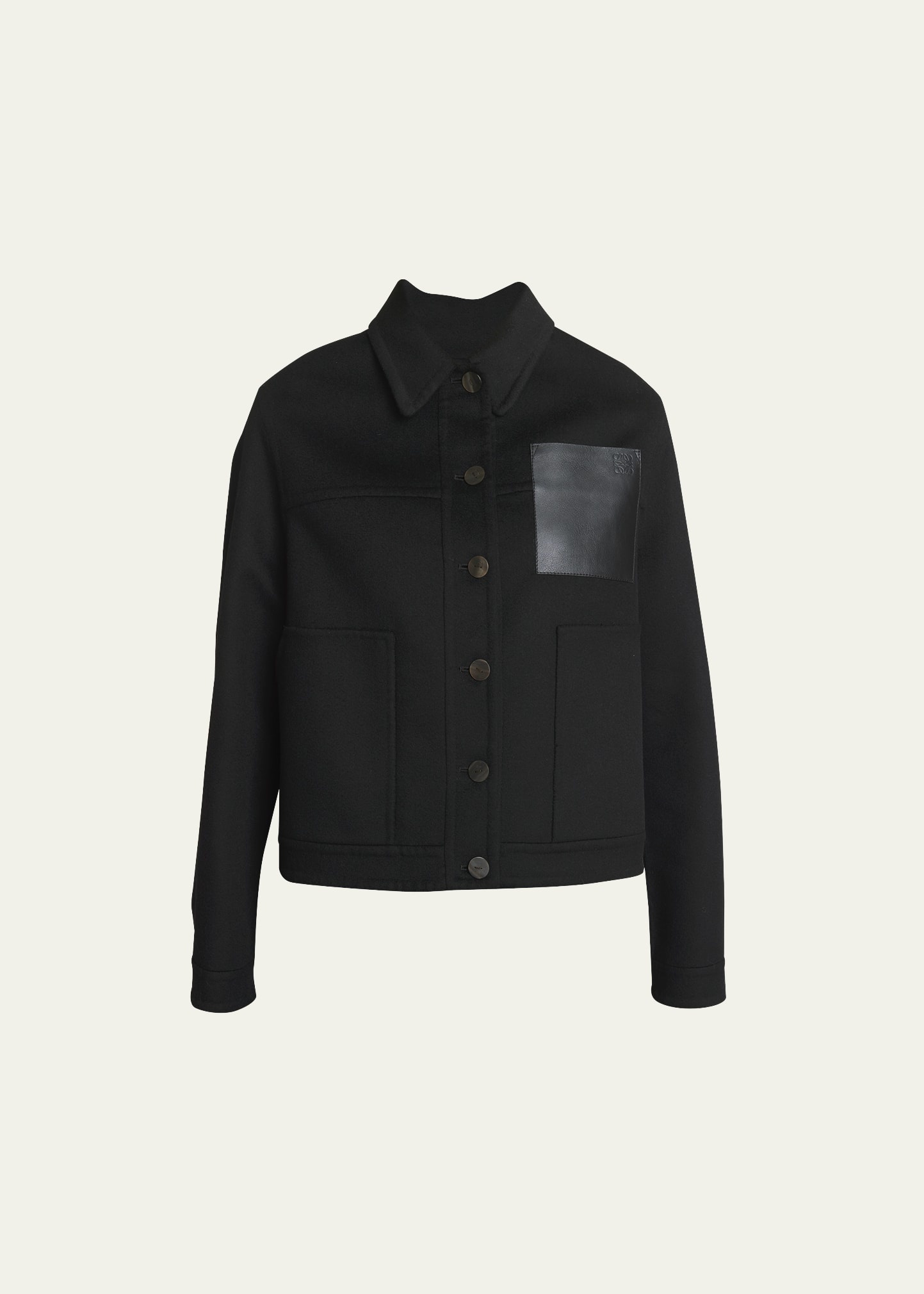 Loewe Cashmere Blend Workwear Jacket with Anagram Pocket