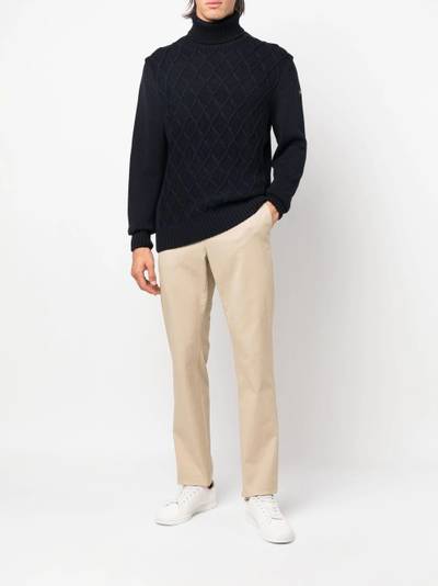 Paul & Shark cable-knit roll-neck jumper outlook