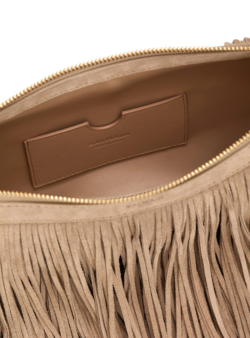 Ébène Hobo fringed suede bag 4