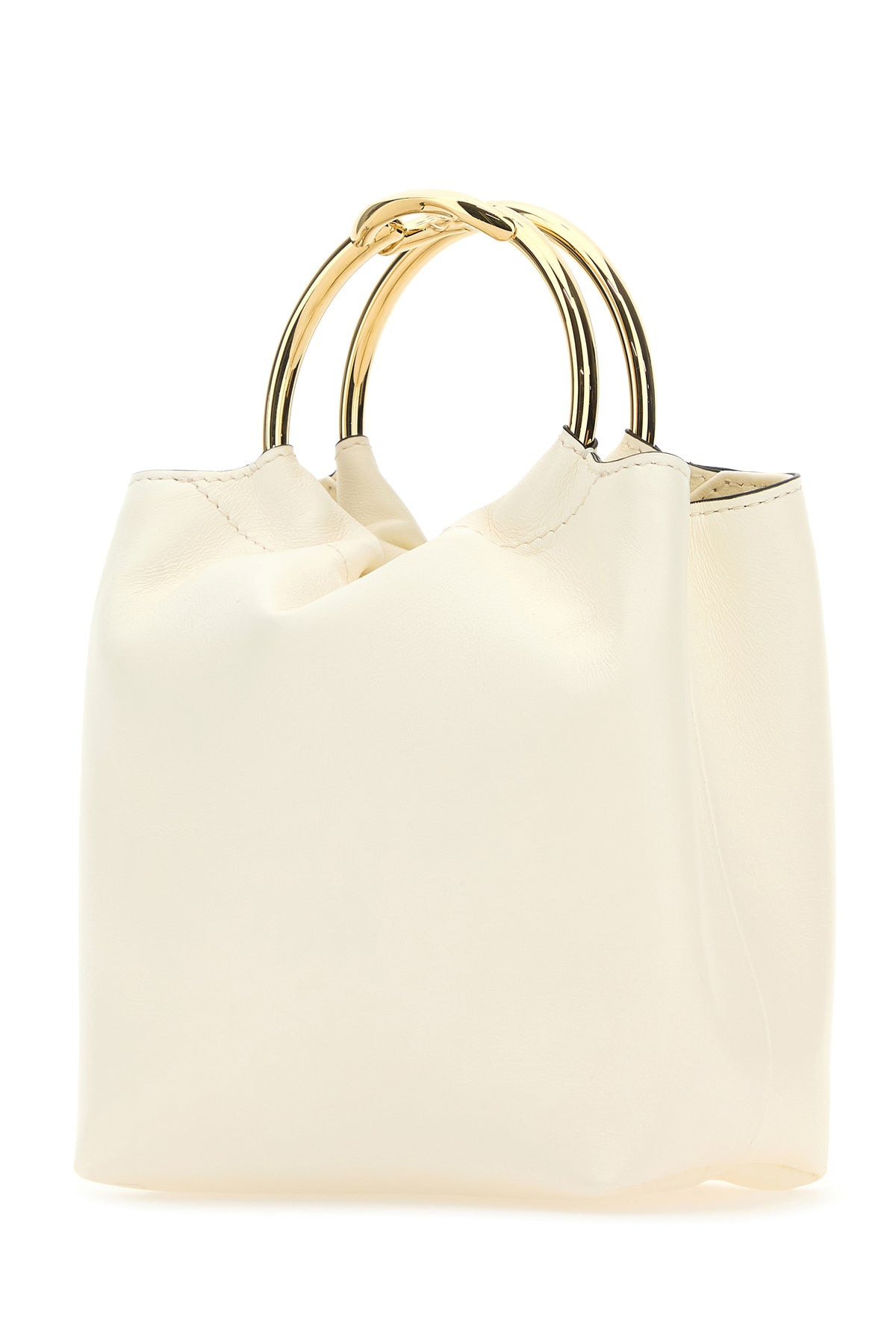 Ivory leather bucket bag - 2