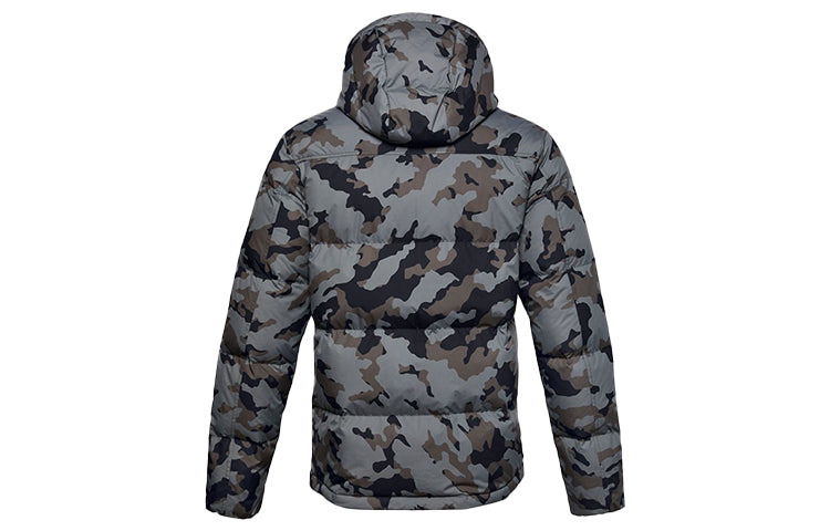 Under Armour Sportstyle Fleece Down Jacket 'Black Grey' 1355853-002 - 2