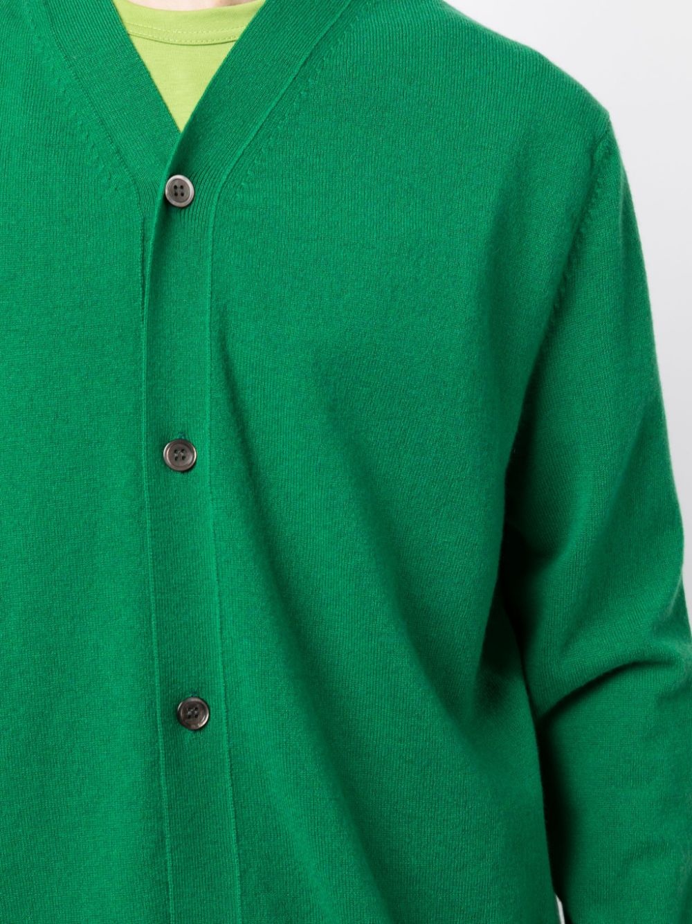 V-neck wool cardigan - 4