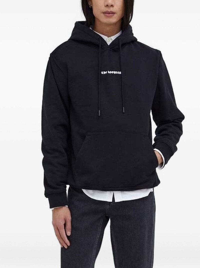 embroidered-logo hoodie 1