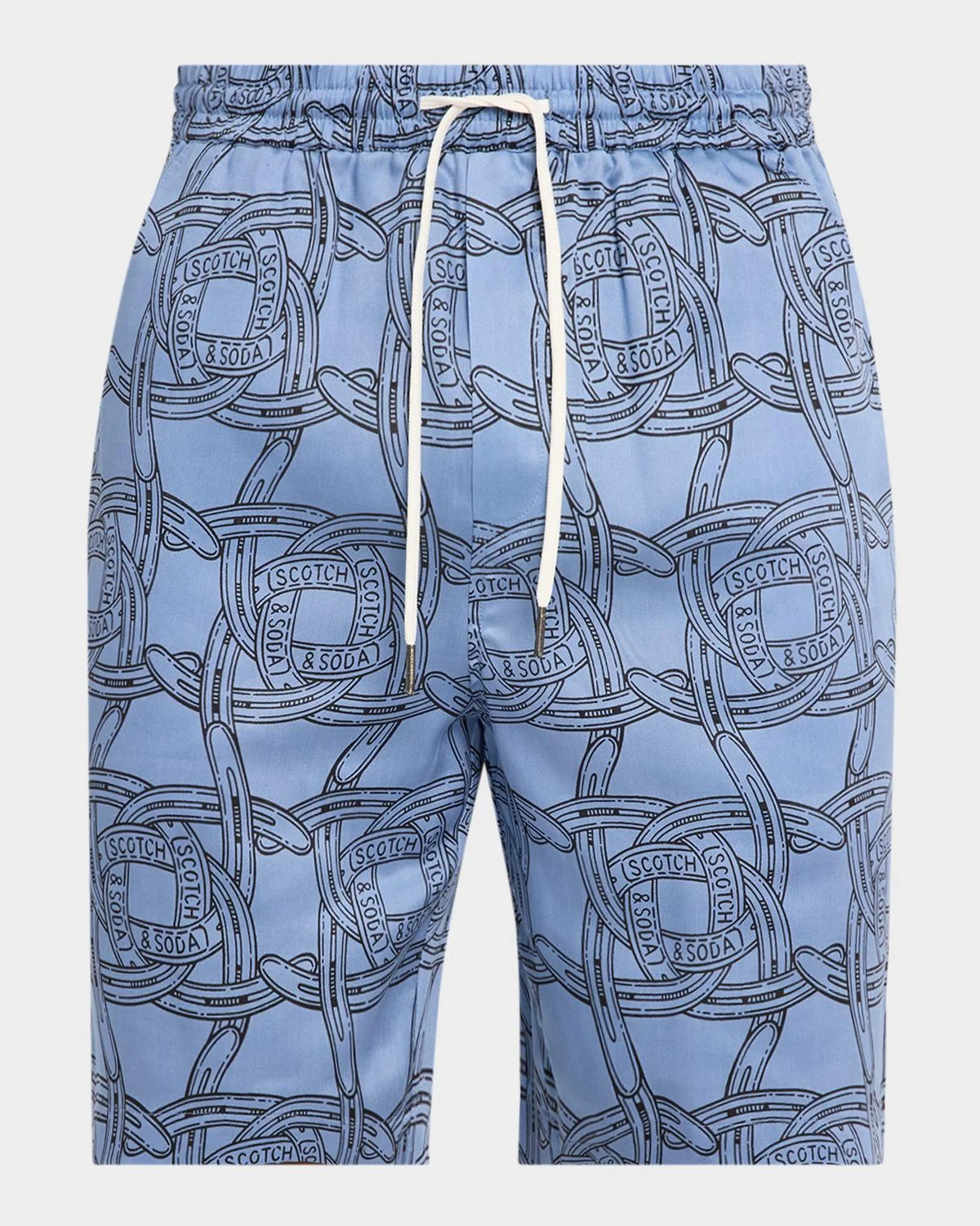 Men's Logo Horseshoe-Printed Drawstring Shorts - 1