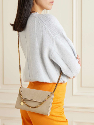 Stella McCartney + NET SUSTAIN The Falabella mini vegetarian textured-leather shoulder bag outlook