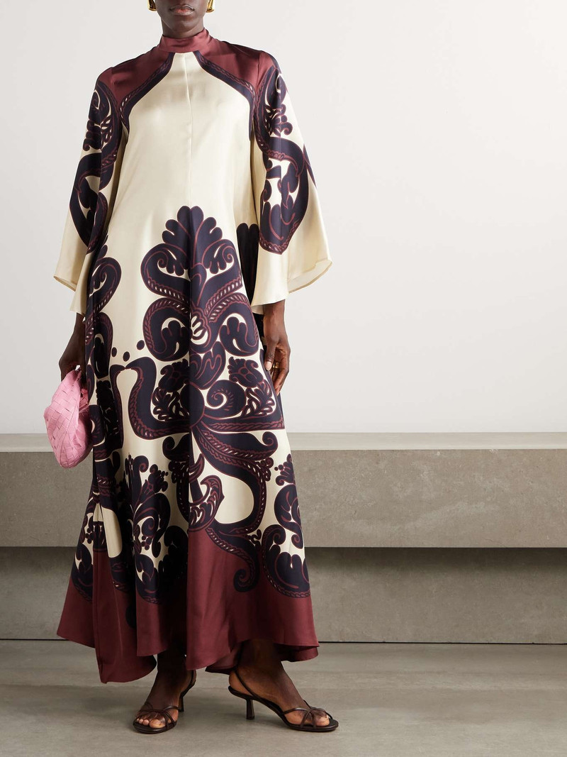 La DoubleJ Magnifico printed silk-satin dress outlook