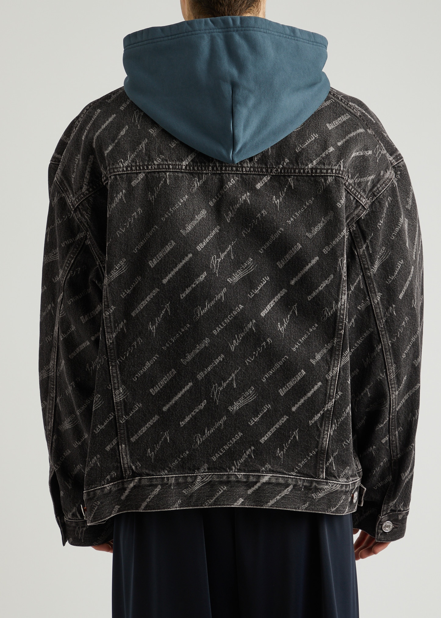 Logo-print denim jacket - 3